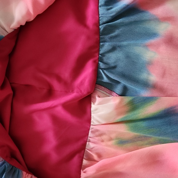 One33 Social Ruched Floral Print Crepe de Chine Dress Size 12 - Picture 12 of 12